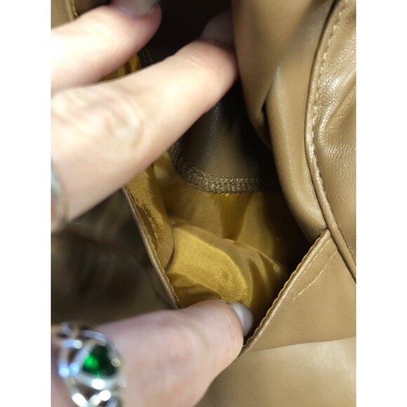 BNWT Pretty Little Thing Chocolate Button Up Faux Leather Skinny Trousers - Size - Picture 7 of 9